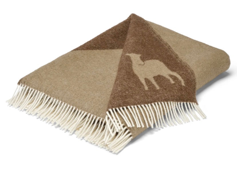 Shepherd of Sweden wool blanket in brown