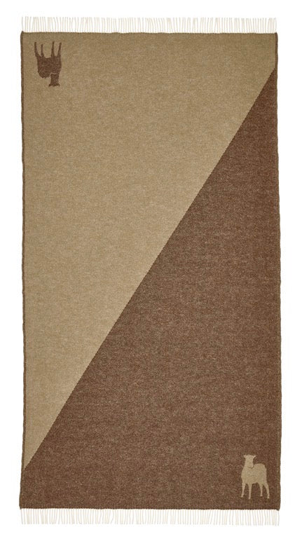 Shepherd of Sweden wool blanket in brown