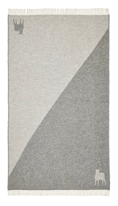 Shepherd of a Sweden wool blanket in grey