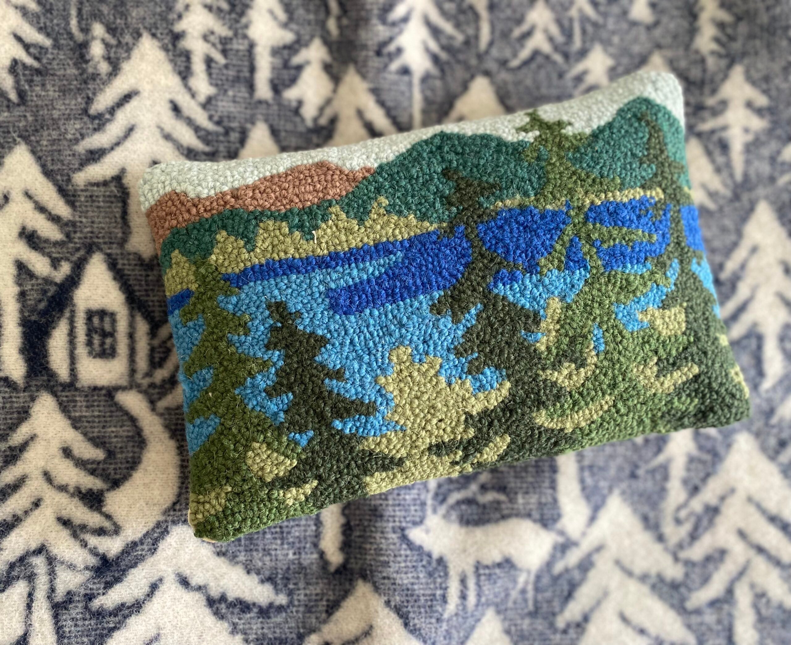 Mountain and forest cushion