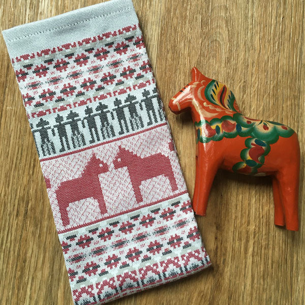 Swedish Traditional Hand Towel (Dalarna Horse)