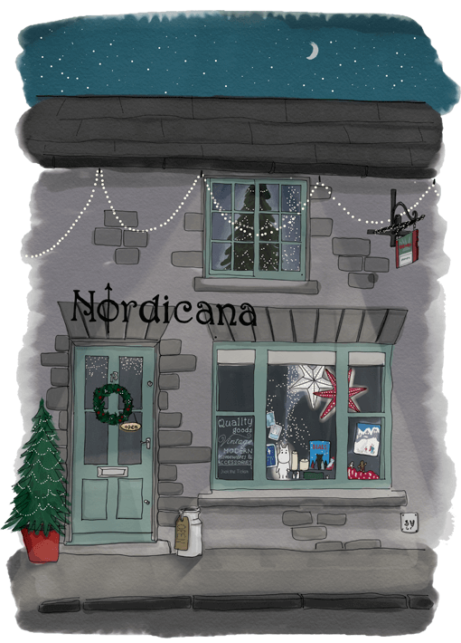 nordicana winter shop illustration